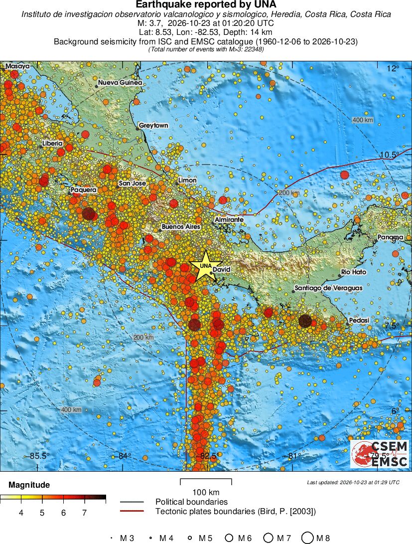 regional magnitude historical seismicity