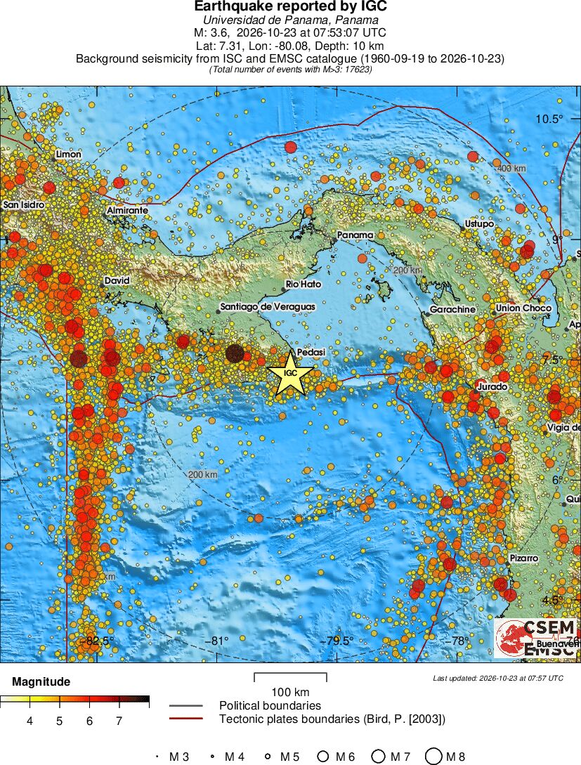 regional magnitude historical seismicity