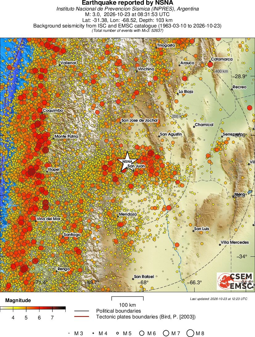 regional magnitude historical seismicity