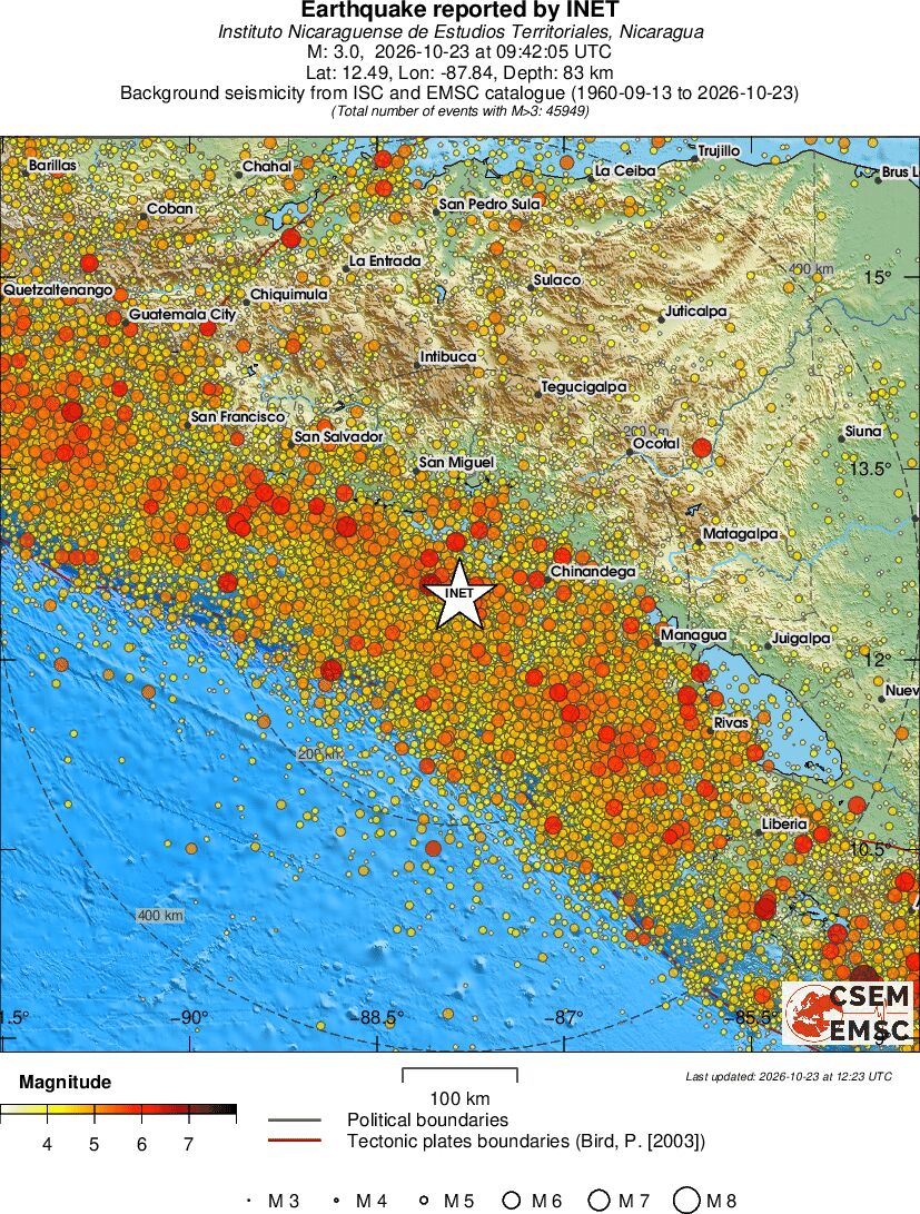 regional magnitude historical seismicity
