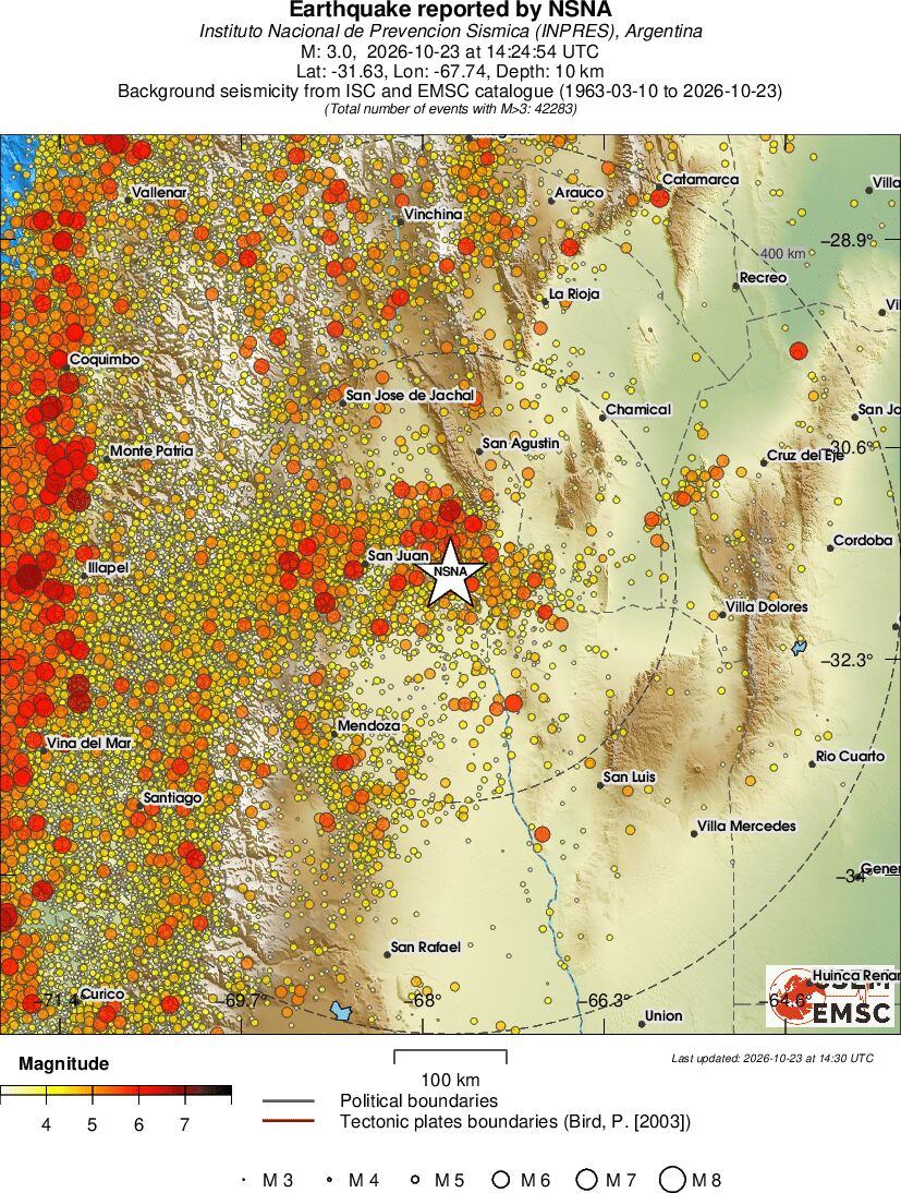 regional magnitude historical seismicity