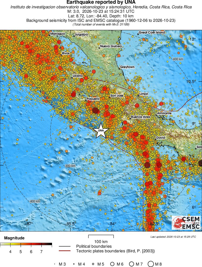 regional magnitude historical seismicity