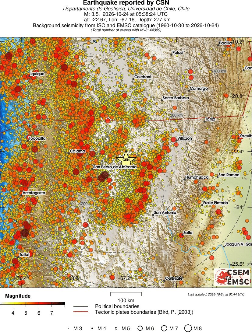 regional magnitude historical seismicity