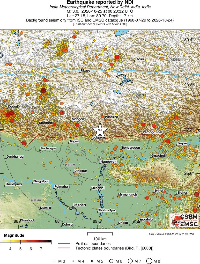 regional magnitude historical seismicity