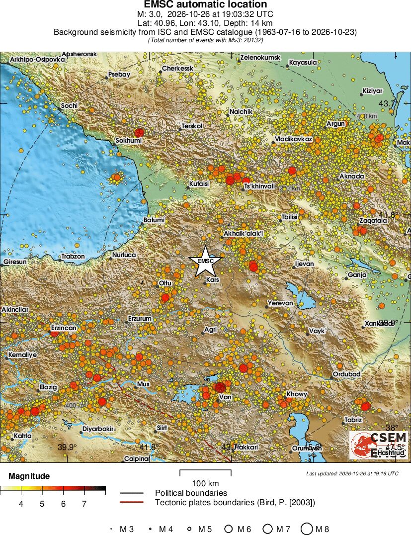 regional magnitude historical seismicity