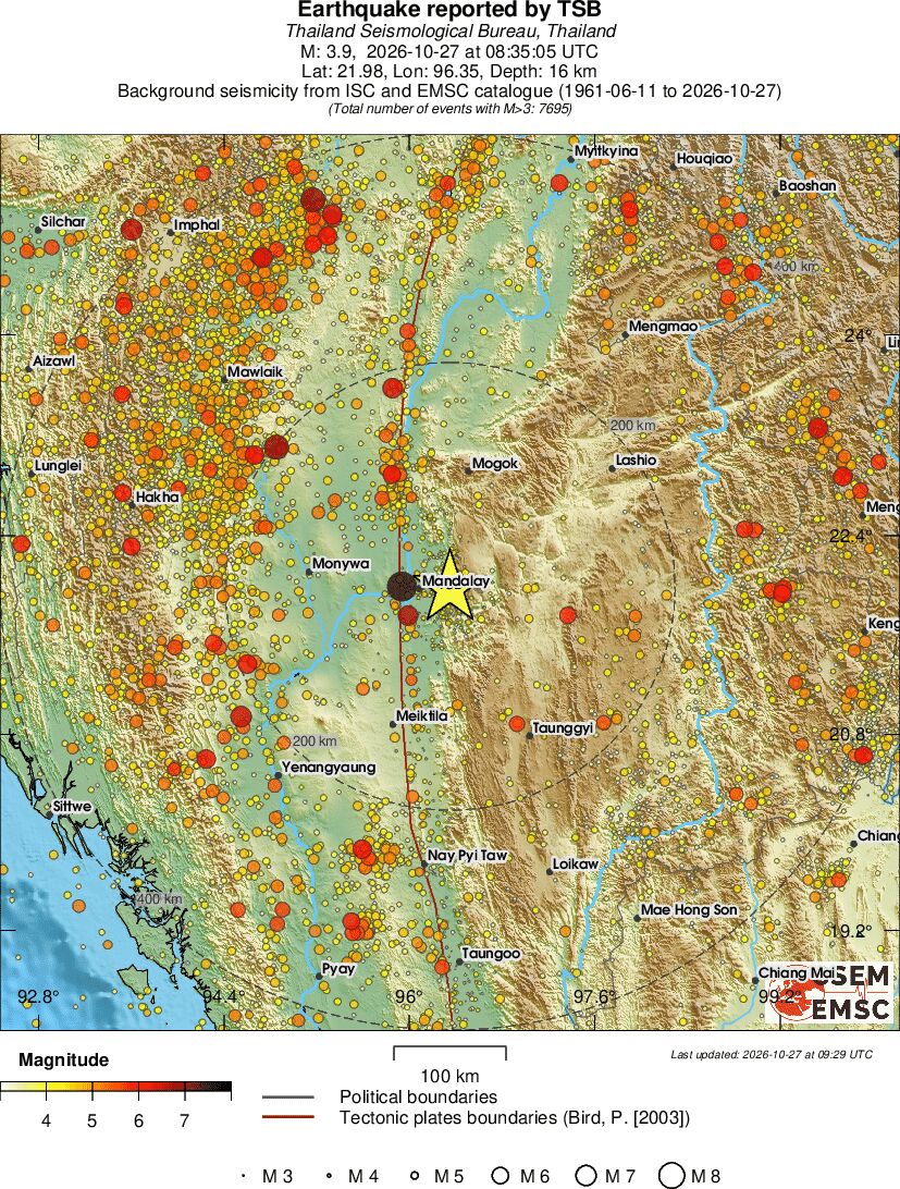 regional magnitude historical seismicity