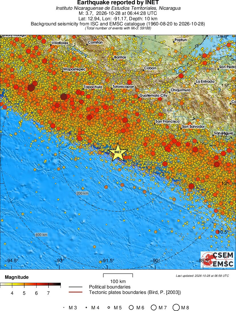 regional magnitude historical seismicity