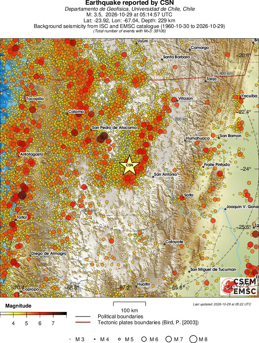 regional magnitude historical seismicity
