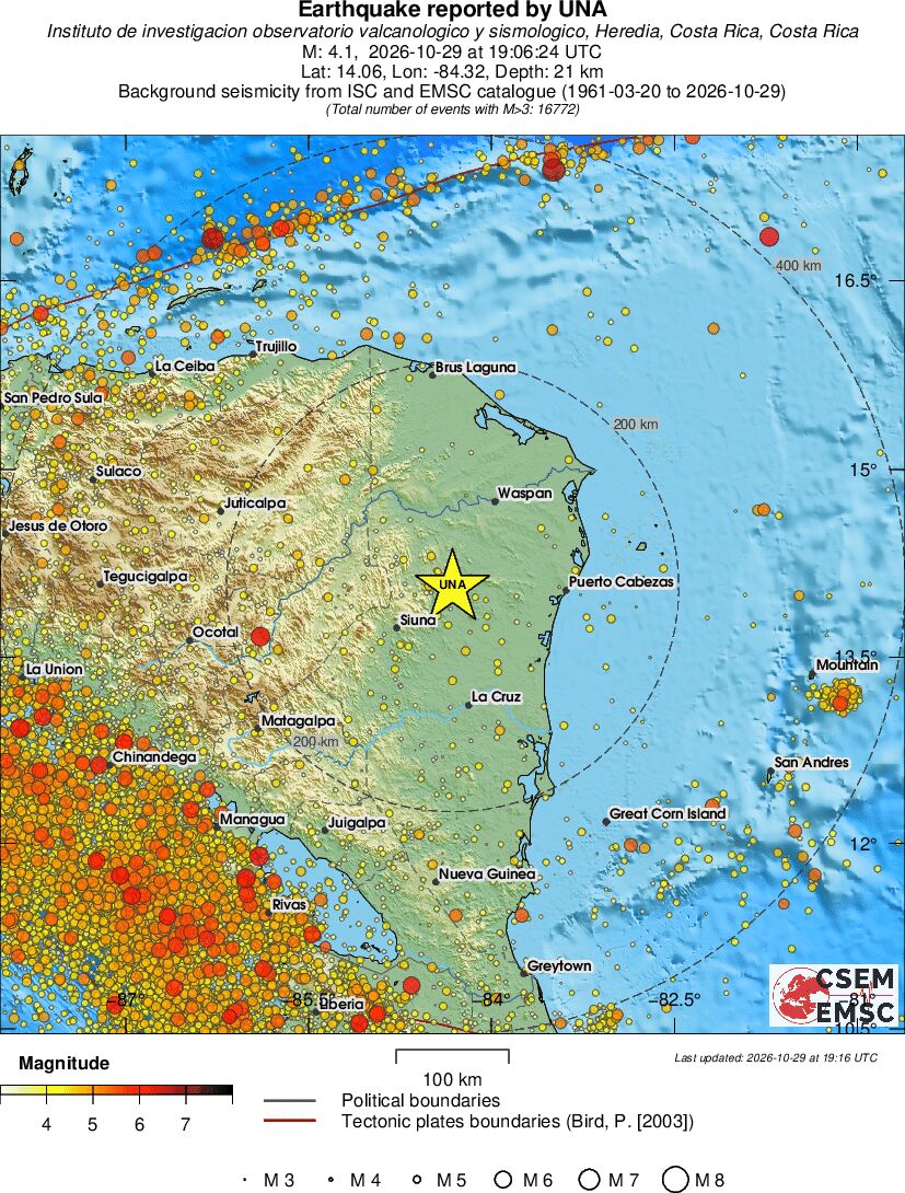 regional magnitude historical seismicity
