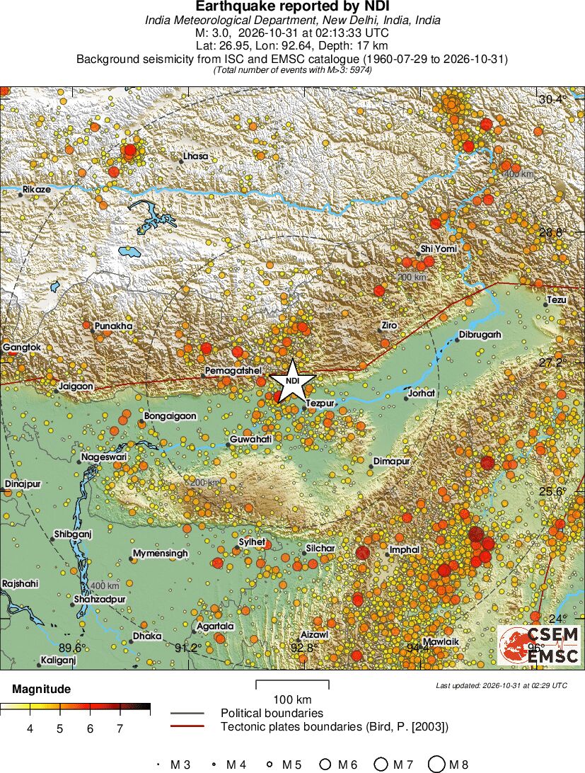 regional magnitude historical seismicity