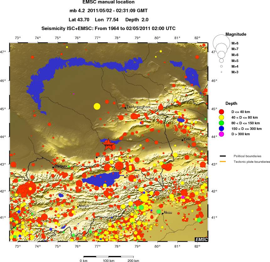 regional historical seismicity