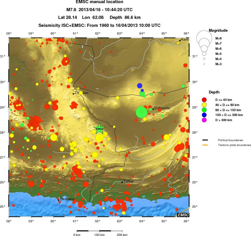 regional historical seismicity