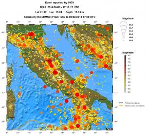 regional magnitude historical seismicity