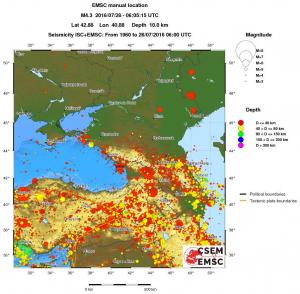 wide historical seismicity
