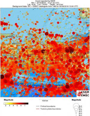 regional magnitude historical seismicity