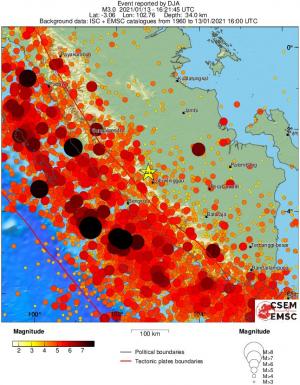 regional magnitude historical seismicity
