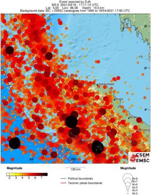 regional magnitude historical seismicity