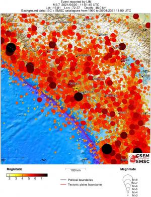 regional magnitude historical seismicity