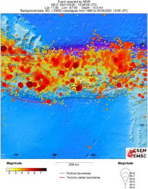 regional magnitude historical seismicity