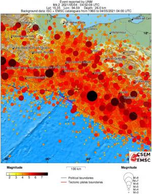 regional magnitude historical seismicity