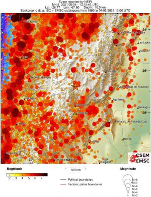 regional magnitude historical seismicity